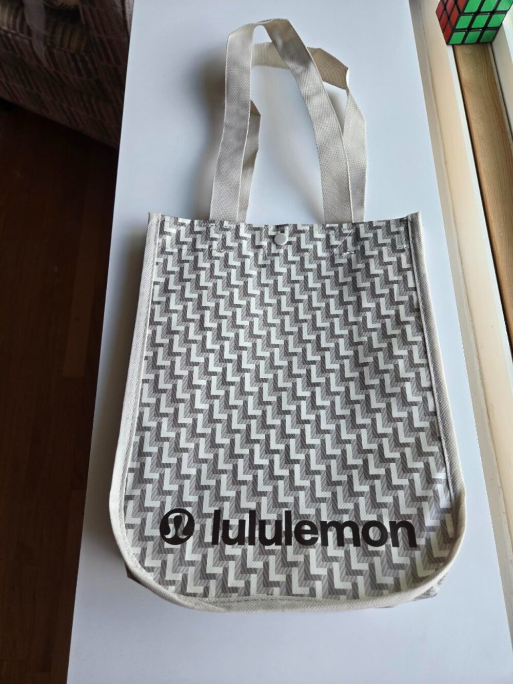 Lululemon Reusable Shopping Tote Bag: Beige/Tan/Gray Small 11x9.5in 2025/12 NEW
